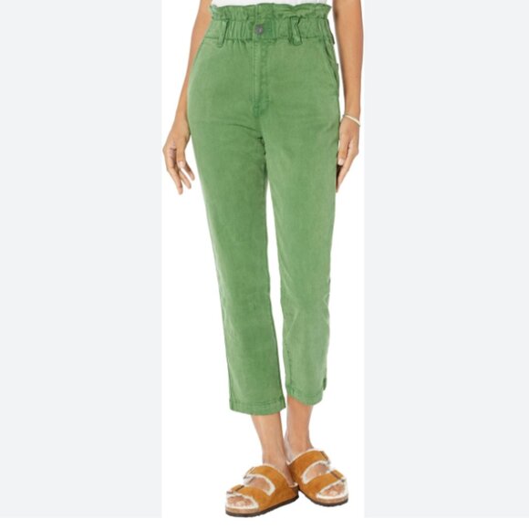 Kut from the Kloth Pants - Kut From The Kloth Rachael High Rise Paper Bag Waist - Size 6 - Grass color
